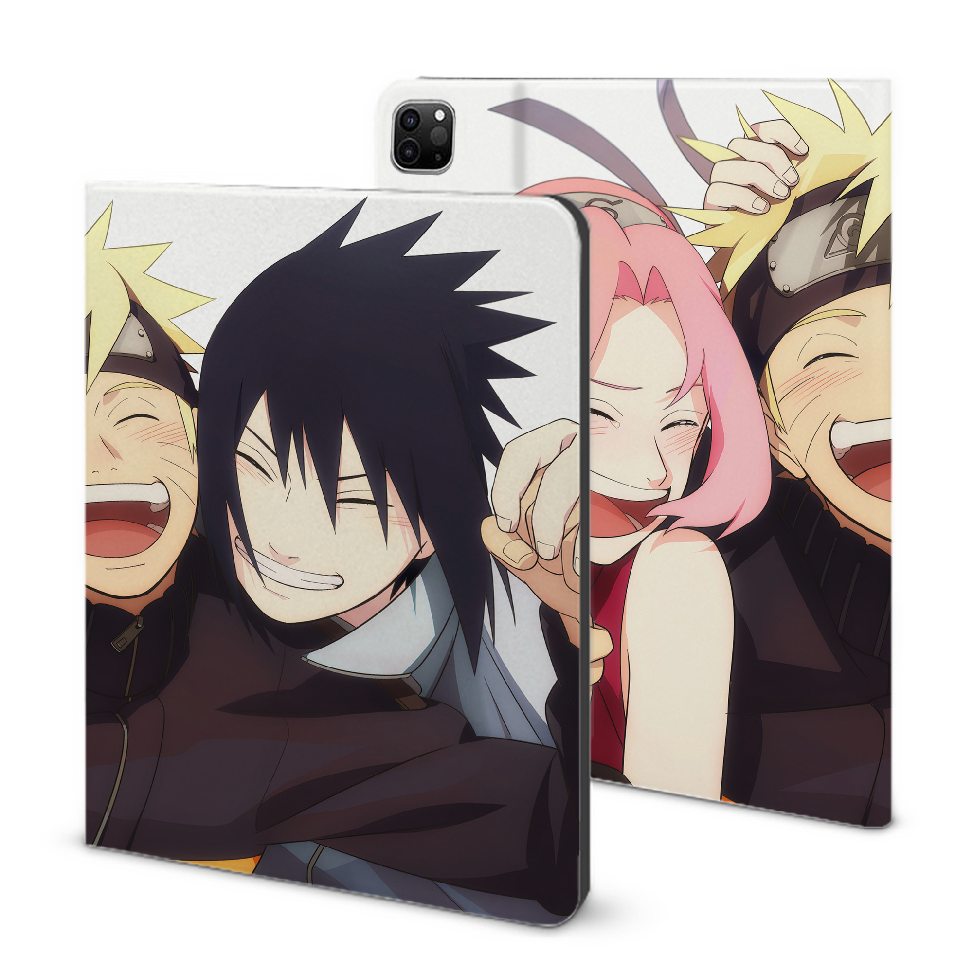 （画像用） NARUTO -ナルト- NARUTO -ナルト- 疾風伝 IPad ケース ブック型 PUレザー TPU 耐衝撃 軽量 薄型 ペン収納なし 全面保護 IPad 各モデル対応
